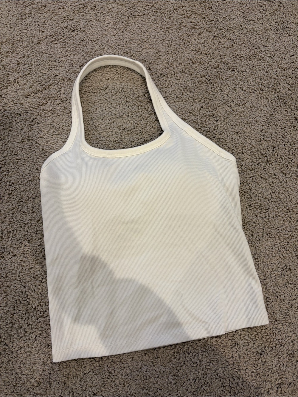 Uniqlo Women's Ribbed Halter Tank Top - White